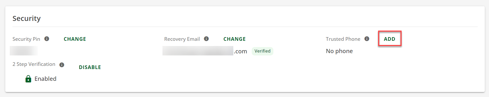 Add Trusted Phone