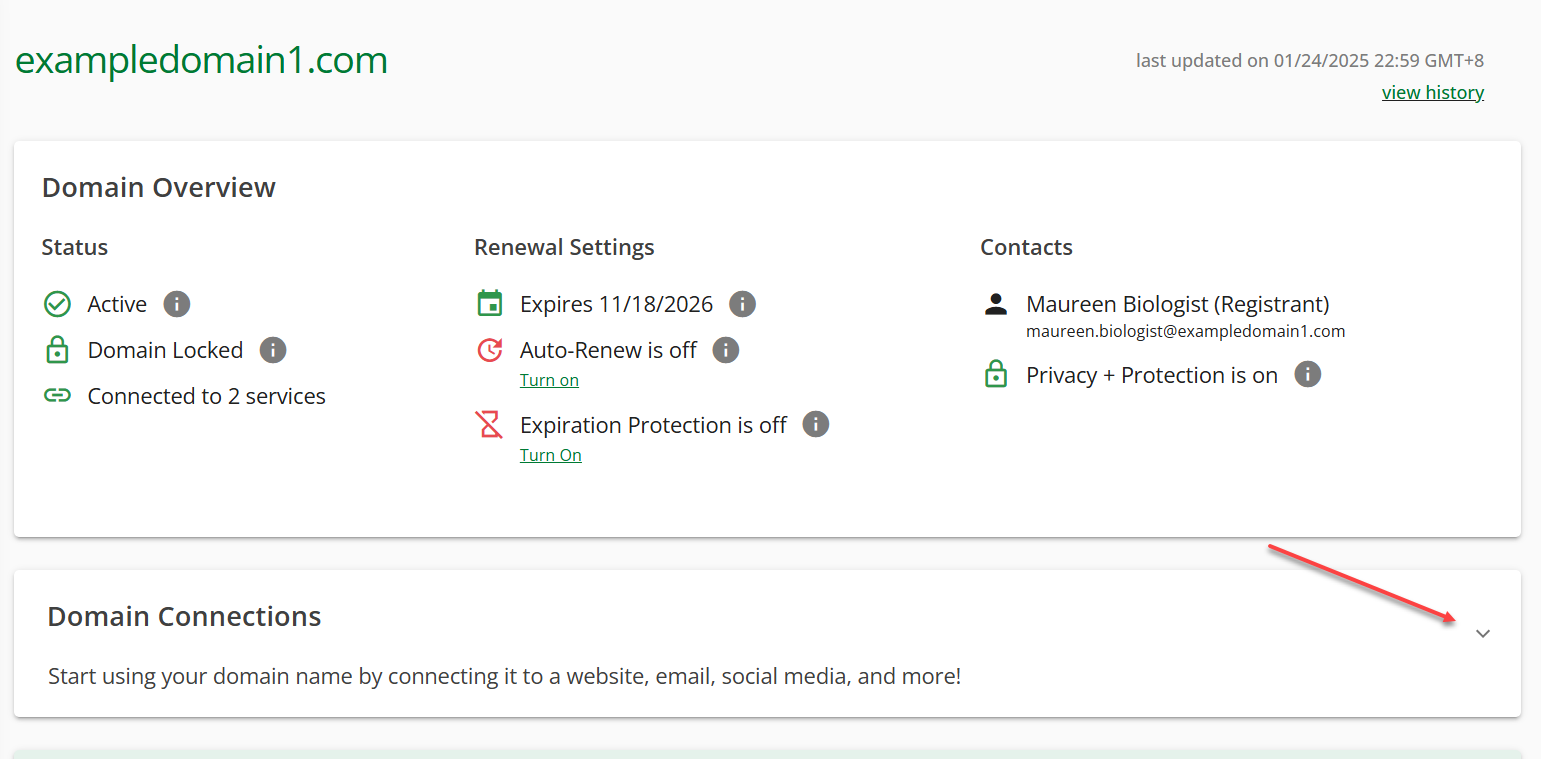 Expand Domain Connections