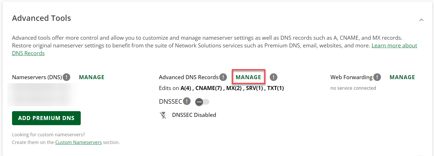 Manage ADNS
