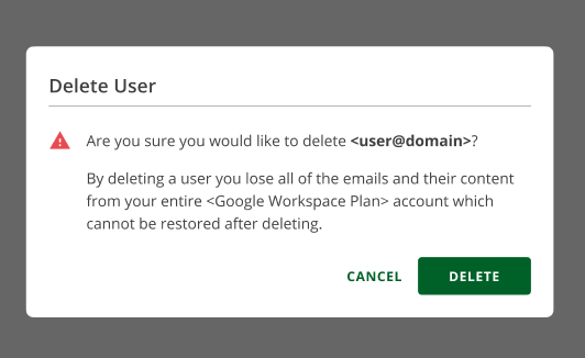 Delete User