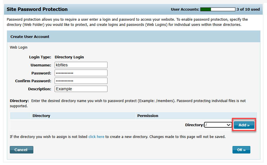 Create User Account