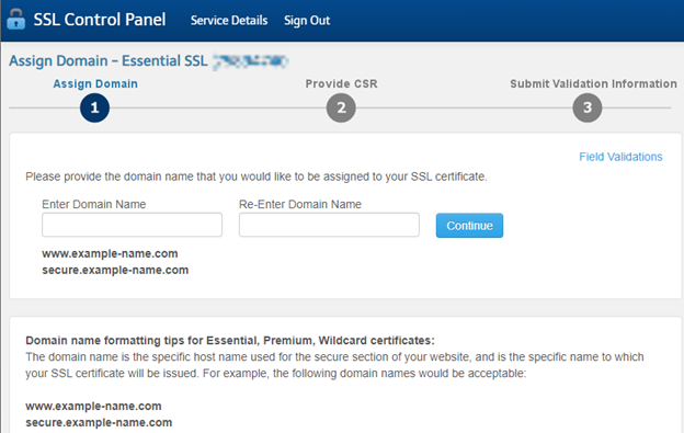 Assign Domain