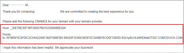CNAME Record in Email